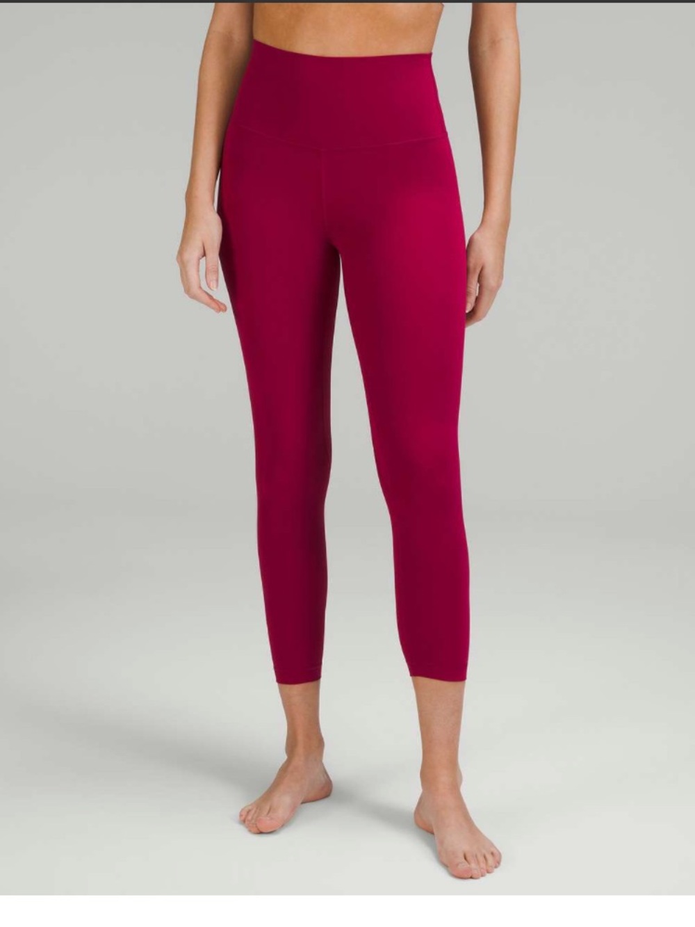 NWT Lululemon Align High-Rise Crop 23"
Pomegranate Size 6